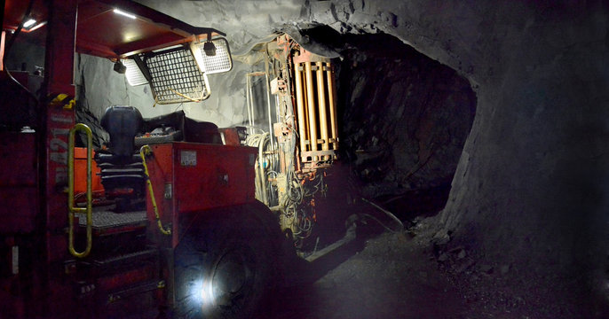 rock drilling in a mine