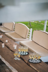 Wedding decoration with flowers