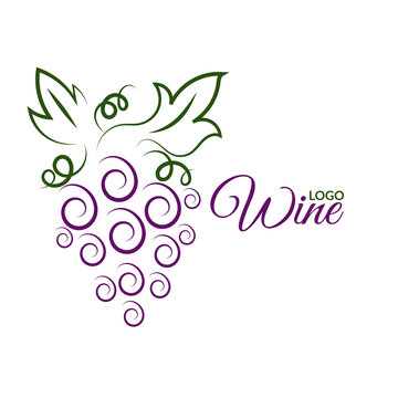 wine logo design  on white background eps 10