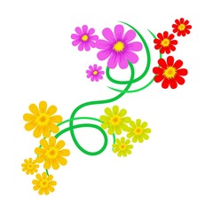 Flower Vector Swirl Element