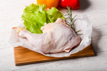 Raw chicken legs