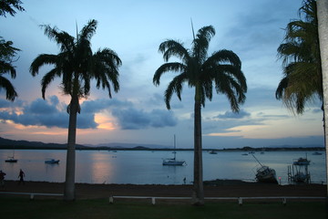 sunset on the river