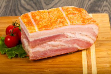 Raw bacon