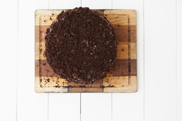 top view of chocolate cake