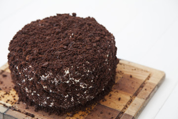 cake on a white background