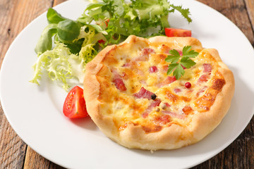 quiche and salad