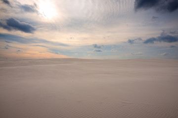 Obraz na płótnie Canvas Desert after the storm, at sunset