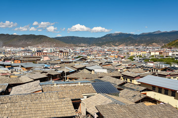 View of the rooftops of Dukezong ancient town