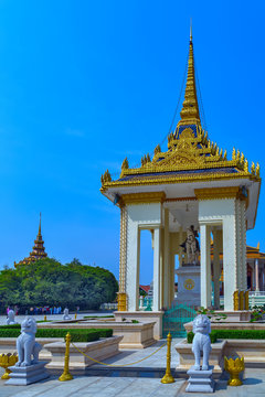 Equestrian statue of King Norodom Royal Palace Pnom Penh, Cambodia