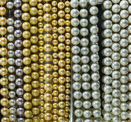 pearls string necklace background fashion