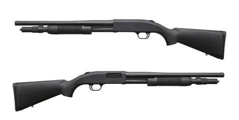 Shotgun isolated on white