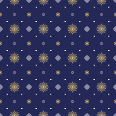 Obraz na płótnie Canvas Christmas retro seamless pattern. Vector background for wrapping paper or greeting cards