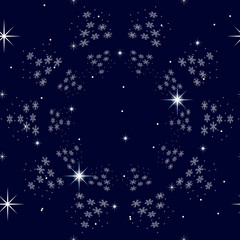 Round frame of snowflakes 6
