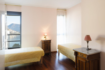 Bedroom and view on lake