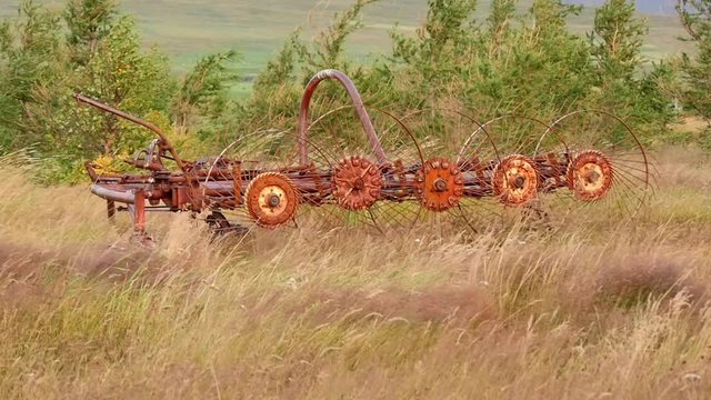 ICELAND Tedder Agriculture machinery Maschine rust Rost