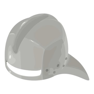 Helmet knight iron icon, isometric 3d style