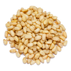Pine nuts isolated on white