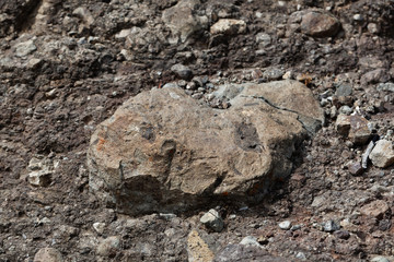 Volcanic tuff with large rock fragments
