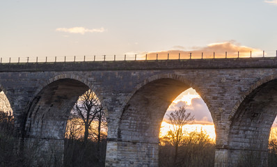Old Railway Viaduct at Sunset
