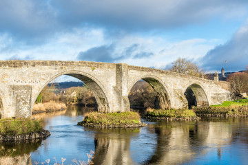 Fototapeta na wymiar The Old Medieval Bridge Stirling Scotland