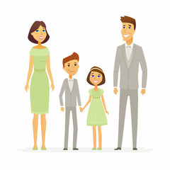 Family celebration - cartoon people characters isolated illustration