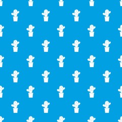 Cactus pattern seamless blue