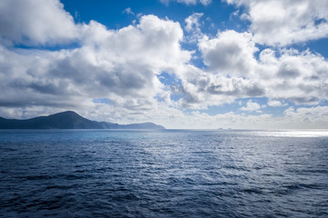 Marlborough Sounds view from a ferry, New Zealand