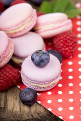 Macaroon on a wooden background