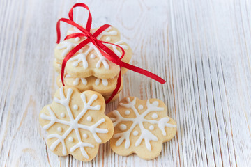 Fototapeta na wymiar Christmas homemade cookies