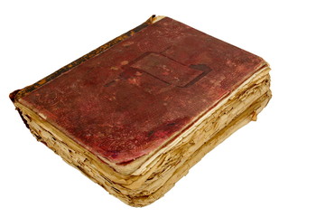 old book on white background