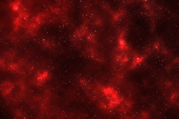 Red nebula in deep space illustration background