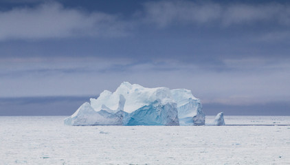 Fototapeta na wymiar iceberg in deep blue colors