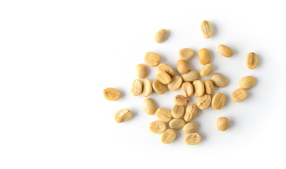 fresh Coffee beans on white background