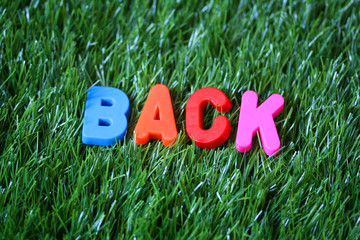 Back - Colorful Plastic Word