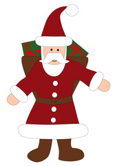 santa claus isolated on the white background