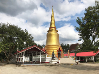 Golden stupa in Amphoe Sai Yok
