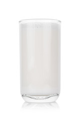 Glass of milk isolated on white background