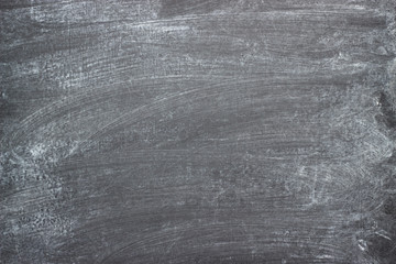 Dirty school chalkboard. blackboard with traces of chalk background