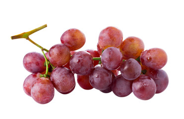 Ripe red grape isolated on white background
