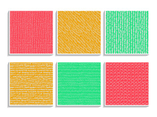 Doodle patterns set sketch textures abstract colorful