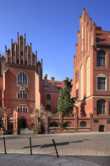 Poland, Greater Poland province, Torun - 2012/07/08: Mikolaj Kopernik University main historical building in Torun