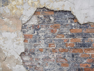  Old plaster/brick wall background 