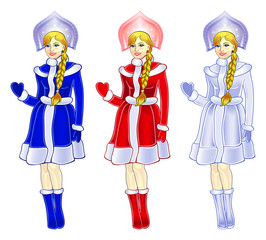 Snow Maiden in three colors