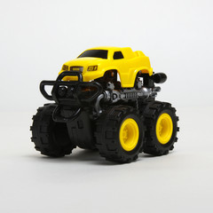 Fototapeta premium Toy car isolated on white