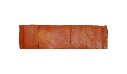 Red brick isolated on white