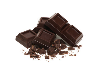 broken bar of dark chocolate