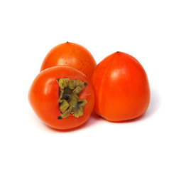Persimmon fruit isolated on white
