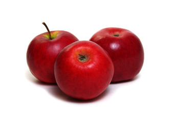 Red apple on white