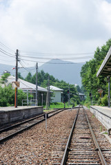 Fototapeta premium 高原の駅