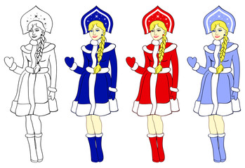 Snow Maiden in three colors